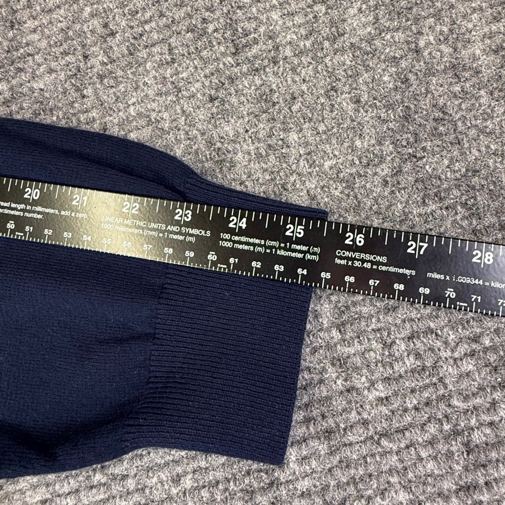 LLBean Mens Quarter Zip Sweater Navy Blue 95 Cotton 5 Cashmere‎ XXL REG  sporty - Picture 14 of 16